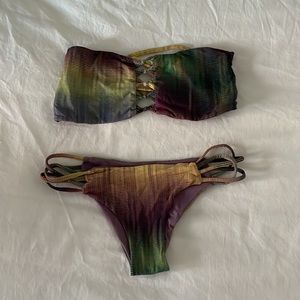 San Lorenzo Reversible Bandeau Bikini in Chakra & Amethyst